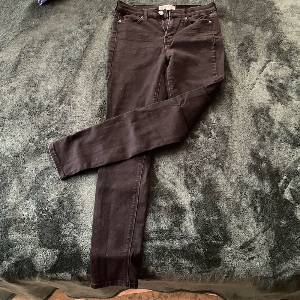Black Mudd High Waisted Skinny Jeans Size 7